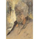 Alexander Rose-Innes (South African 1915-1996) SELF PORTRAIT signed pastel on paper 53 by 37cm
