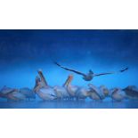 GREG DU TOIT, (SOUTH AFRICAN, 1977-): 'PELICAN MIST, 2010', GICLÉE PRINT ON CANVAS, SIGNED IN THE