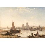 Continental School ( 17th/18th Century-) HARBOUR oil on canvas 62 by 90cm