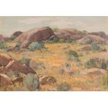 Piet van Heerden (South African 1917-1991) NAMAQUALAND signed oil on canvas laid down on board 34 by