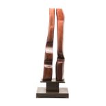 Mickey Korzennik (South African 1930-) TWO FIGURES wood height: 87cm (excluding base)