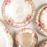 A ROYAL DOULTON ‘’ENGLISH ROSE’’ PATTERN PART DINNER SERVICE, 1939 - 1963 each printed with pink and