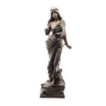 EMMANUEL VILLANIS (1858-1914): PRISE DE CORSAIRE (PRISONER OF THE PIRATES) PATINATED BRONZE