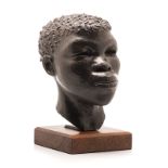 Willem de Sanderes Hendrikz (South African 1910-1959) HEAD OF A HOTTENTOT bronze Described in the MA