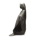 Theo Megaw (South African 1929-) SITTING WOMAN signed, stamped and numbered 1/10 bronze height: