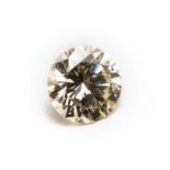 AN UNMOUNTED ROUND BRILLIANT-CUT DIAMOND weighing 0.65cts. Accompanied by a G.I.A. Report, no.