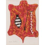 Walter Whall Battiss (South African 1906-1982) FOOK BOOK I (ANIMAL HIDE) screenprint, signed and