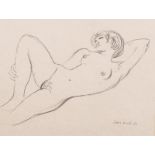 Maurice Charles Louis van Essche (South African 1906-1977) RECLINING NUDE signed and dated 64 ink on