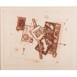 Dirk Adriaan Meerkotter (South African 1922-) STRUKTUUR VI (VARIASIE) etching, signed, dated 87, and