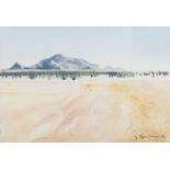 Ulrich Konrad Schwanecke (South African 1932-2007) DAMARALAND signed and dated 90; titled on the