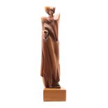 Zoltan Borbereki (South African 1907-1992) MOTHER AND CHILD signed wood height: 57cm (excluding
