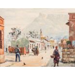 Adelio Zagni Zeelie (South African 1911-1991) CAPE STREET SCENE signed, dated 1961, inscribed "