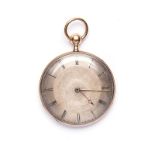 14K YELLOW GOLD POCKET WATCH, BREGUET the circular scroll dial with black Roman numerals, calibrated