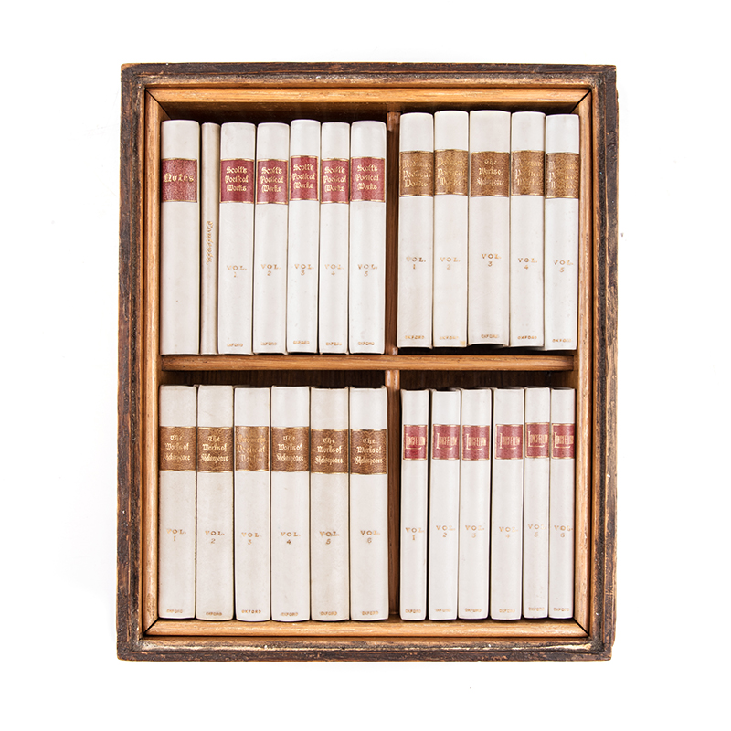 Various FOUR SETS OF OXFORD MINIATURE EDITIONS IN A DISPLAY BOX Claredon Press, London, c 1920.
