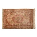 A TURKISH SILK RUG, MODERN condition: fair 194 by 126cm