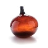 A FRENCH BROWN AMBER GLASS DEMIJOHN, 19TH CENTURY of typical form 41cm high PROVENANCE the Laurie