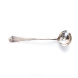 A GEORGE III SILVER 'OLD ENGLISH' PATTERN SAUCE LADLE, MAKER'S MARK INDISTINCT, LONDON, 1771 36g,