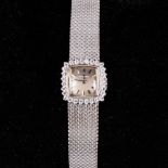 A LADIES 18K WHITE GOLD WRISTWATCH, ETERNA