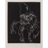 William Joseph Kentridge (South African 1955-) NOSE ON A WHITE HORSE