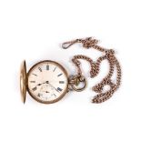 A 14K YELLOW GOLD POCKET WATCH