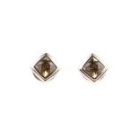 A PAIR OF CITRINE AND GOLD EARRINGS, K™HLER