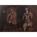 Sydney Alex Kumalo (South African 1935-1988) TWO ABSTRACT FIGURES