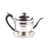 A GEORGE III SILVER TEAPOT AND STAND, 1799, JOHN EAMES