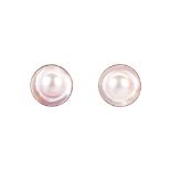 A PAIR OF MABE PEARL EAR STUDS