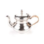 A CONTINENTAL SILVER COFFEE POT, .800 STD