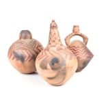 THREE CLAY POTS, PROBABLY BAROTSE