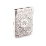 A VICTORIAN SILVER CARD CASE, SAMPSON MORDAN, LONDON, 1877 rounded rectangular, the whole with
