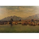 Edward Roworth (South African 1880-1964) THE MOUNTAINS OF STELLENBOSCH signed and dated 1955;