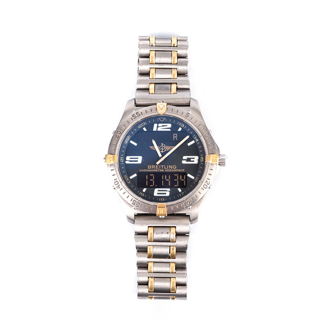 A GENTLEMAN’S TITANIUM WRISTWATCH, BREITLING CHRONOMETRE AEROSPACE REPETITION reference: F75362,