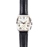 A GENTLEMAN'S STAINLESS STEEL WRISTWATCH, LONGINES EVIDENZA the cushion-shaped cream dial with black