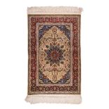 A SILK HEREKE RUG, TURKEY, MODERN condition: good 127 by 81cm