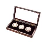A CASED SET OF THREE 'LEARNING ENNOBLES LIBERTY MEDAL" (JEWS FREE SCHOOL) presented to the scholar