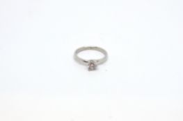 Single stone brilliant cut diamond ring, estimated diamond weight 0.25ct, three claw set,