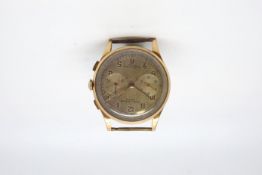 Vintage Baume & Mercier chronograph, twin register dial, Arabic numerals, outer seconds track,