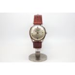 Gentlemen's JW Benson stainless steel watch, circa 1960s, silver dial with luminous daphine hands