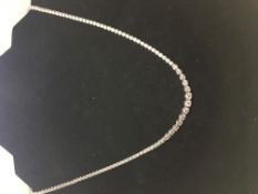 Diamond Riviere necklace, graduated round brilliant cut diamonds weighing an estimated 4.73ct,
