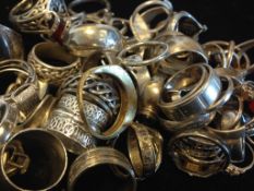 A selection of Silver stone set and plain/patterned designed ring, marked and tested silver, gross