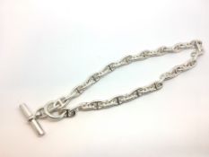 Hermes silver Chaine d'Ancre necklace, length approximately 43cm, gross weight approximately 111