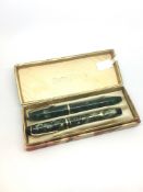 Two Conway Stewart fountain dinkie boxed pens, circa 1940s, ref 550 and ref 540. in their original