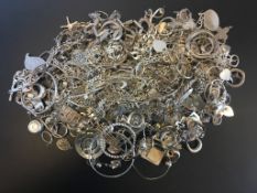 A quantity of mostly silver jewellery, weighing approximately 2278g gross