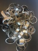 A quantity of mostly silver bangles and bracelets, weighing approximately 2066g gross