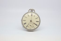 A Victorian, gent's, key-wind, silver-cased, open-faced, fusÃ©e pocket watch by Joseph Harris,