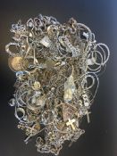 A quantity of mostly silver jewellery, weighing approximately 1634g gross