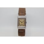 Rare LeCoutlre Reverso Dunhill signed, vintage Reverso by LeCoultre, retailed by Dunhill, 23mm