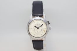 Gentlemen's Timors Time Guide Blind Mans watch, circa 1950s, White Braille marked dial, large