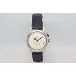 Gentlemen's Timors Time Guide Blind Mans watch, circa 1950s, White Braille marked dial, large